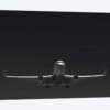 Black And Silver Study 767 Landing