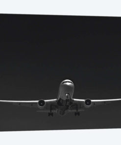 Black And Silver Study 767 Landing