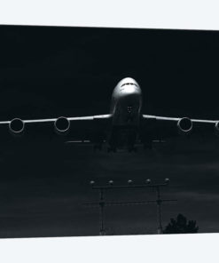 Black And Silver Study A380 Landing Full