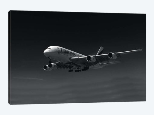 Black And Silver Study A380 Side View
