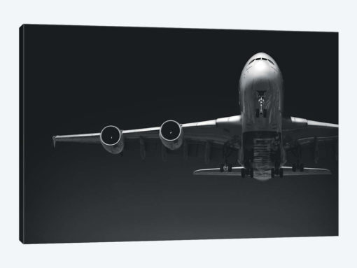 Black And Silver Study A380 Wing And Nose