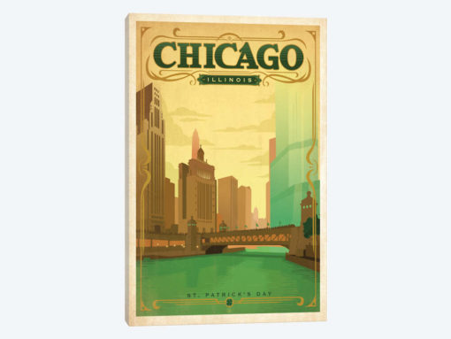 Chicago, Illinois (Chicago River On St. Patrick's Day)