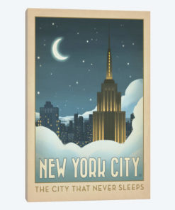 New York City, New York (Moonlit Clouds)