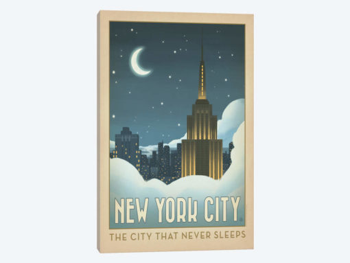New York City, New York (Moonlit Clouds)