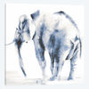 Lone Elephant Blue Gray