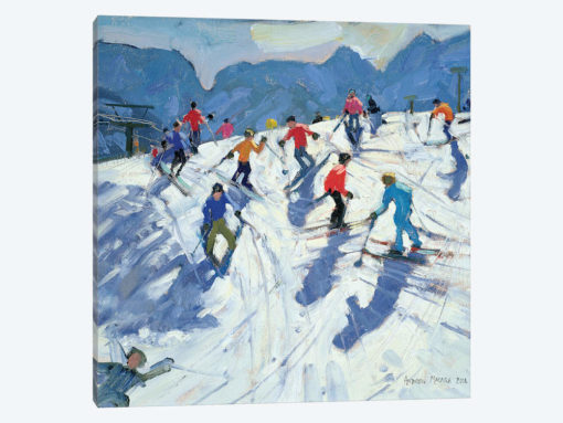 Busy Ski Slope, Lofer