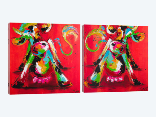 Disco Cow Diptych