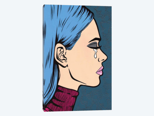 Blue Turtleneck Sad Girl