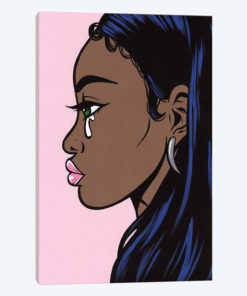 Pastel Crying Girl On Pink