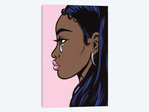 Pastel Crying Girl On Pink