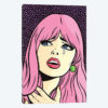 Pink Hair Crying Comic Girl