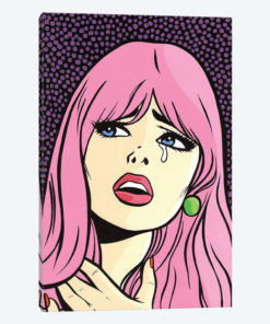 Pink Hair Crying Comic Girl