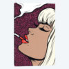 Platinum Blonde Smoking Girl