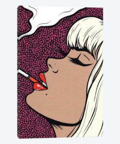 Platinum Blonde Smoking Girl