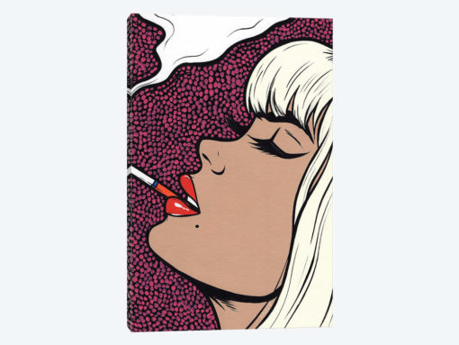 Platinum Blonde Smoking Girl