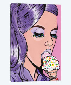 Purple Ice Cream Comic Girl