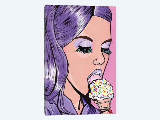 Purple Ice Cream Comic Girl
