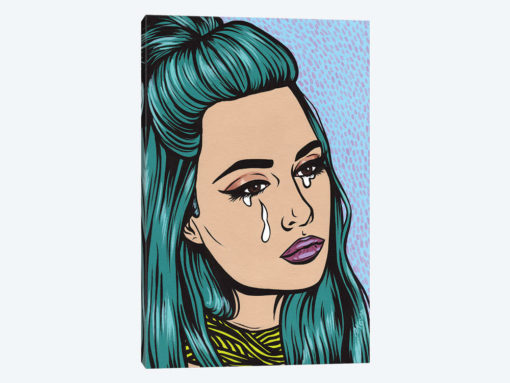 Turquoise Crying Girl
