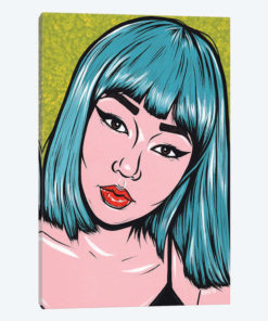Blue Bangs Comic Girl