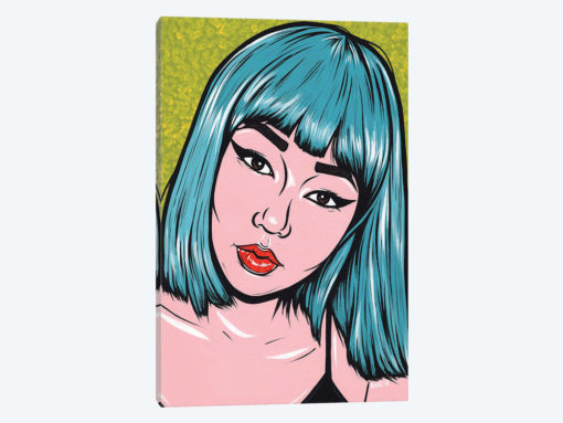 Blue Bangs Comic Girl
