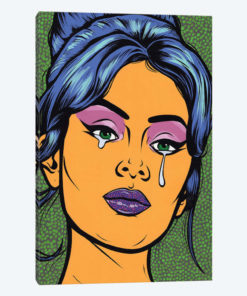 Blue Beehive Crying Comic Girl