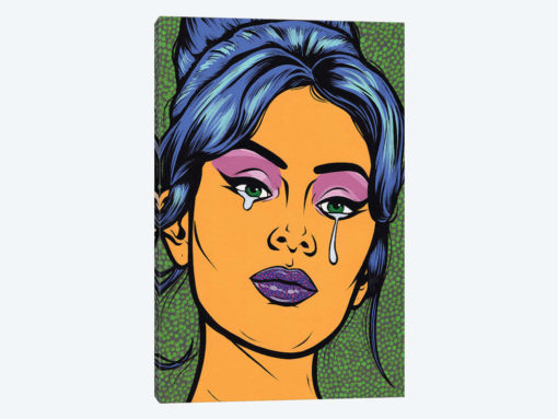 Blue Beehive Crying Comic Girl