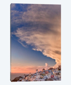 Cloudy Sunset, Oia, Santorini, Cyclades, Greece