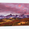 Autumn, Aspen Trees And Sneffels Range At Sunset, Mount Sneffels Wilderness. Colorado