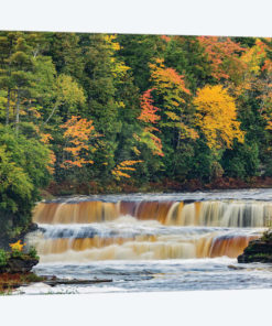 Cascade on Tahquamenon Falls in autumn, Tahquamenon Falls State Park, Michigan
