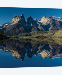 Cuernos del Paine at sunset, Torres del Paine National Park, Chile, Patagonia
