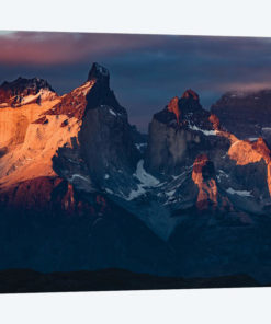 Paine Massif at sunset, Torres del Paine National Park, Chile, Patagonia III