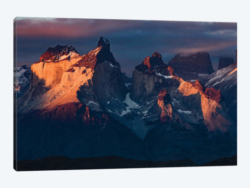 Paine Massif at sunset, Torres del Paine National Park, Chile, Patagonia III