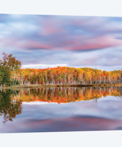 Red Jack Lake and sunrise reflection, Alger County, Michigan.