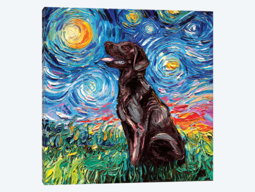 Chocolate Labrador Night