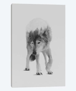 Wolf In The Woods I in B&W