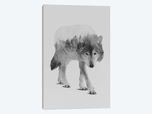 Wolf In The Woods II in B&W