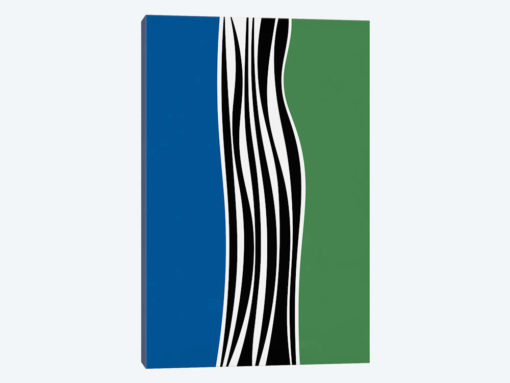 Irregular Shapes & Stripes - Blue & Green