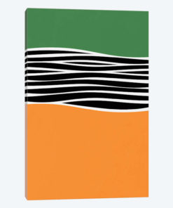 Irregular Shapes & Stripes - Green & Orange