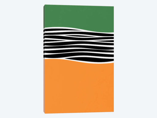 Irregular Shapes & Stripes - Green & Orange