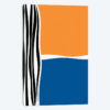 Irregular Shapes & Stripes - Orange & Blue