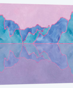 Mountain Reflection In Water - Pastel Palette