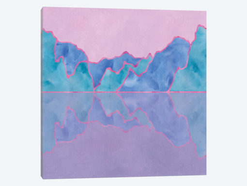 Mountain Reflection In Water - Pastel Palette