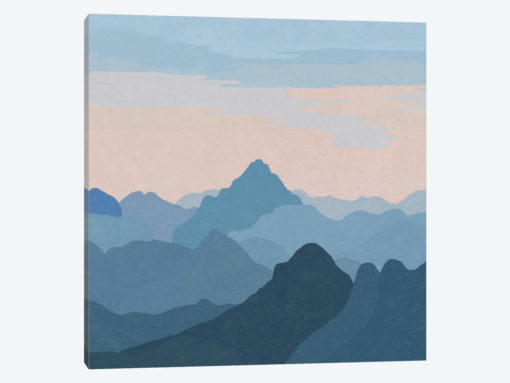 Pastel Sunset Over Blue Mountains