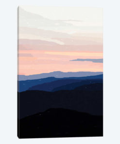 Pastel Sunset Over The Mountains