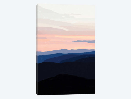 Pastel Sunset Over The Mountains