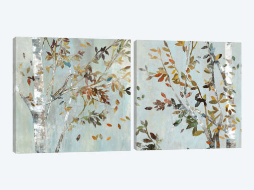 Birch With Leaves Diptych