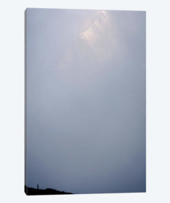 A Lone Figure Below The Imposing North Face Of Ama Dablam In The Mist, Pokalde BC, Khumbu, Nepal