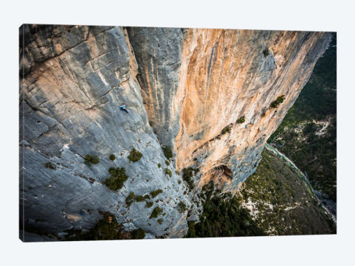 Freesolo Climb, Durandal, Gorges du Verdon, Alpes-de-Haute-Provence, Provence-Alpes-Cote d'Azur Region, France