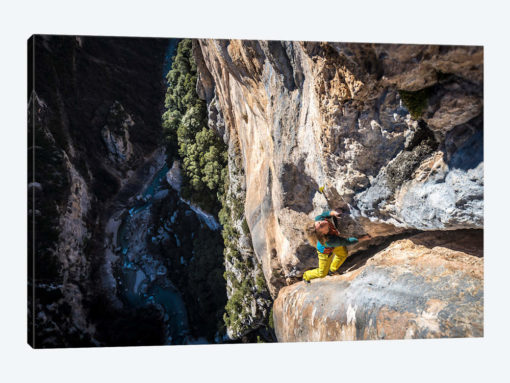 Freesolo Climb, Gorges du Verdon, Alpes-de-Haute-Provence, Provence-Alpes-Cote d'Azur Region, France