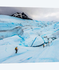 A Team Of Trekkers Cross The Massive Tyndall Glacier In Torres Del Paine, Patagonia, Chile